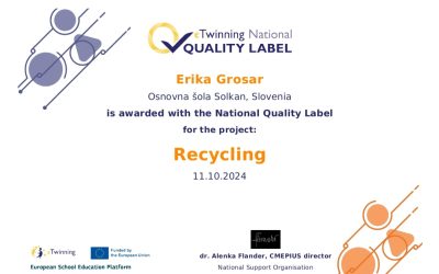 Nagrajen eTwinning projekt – Recikliranje